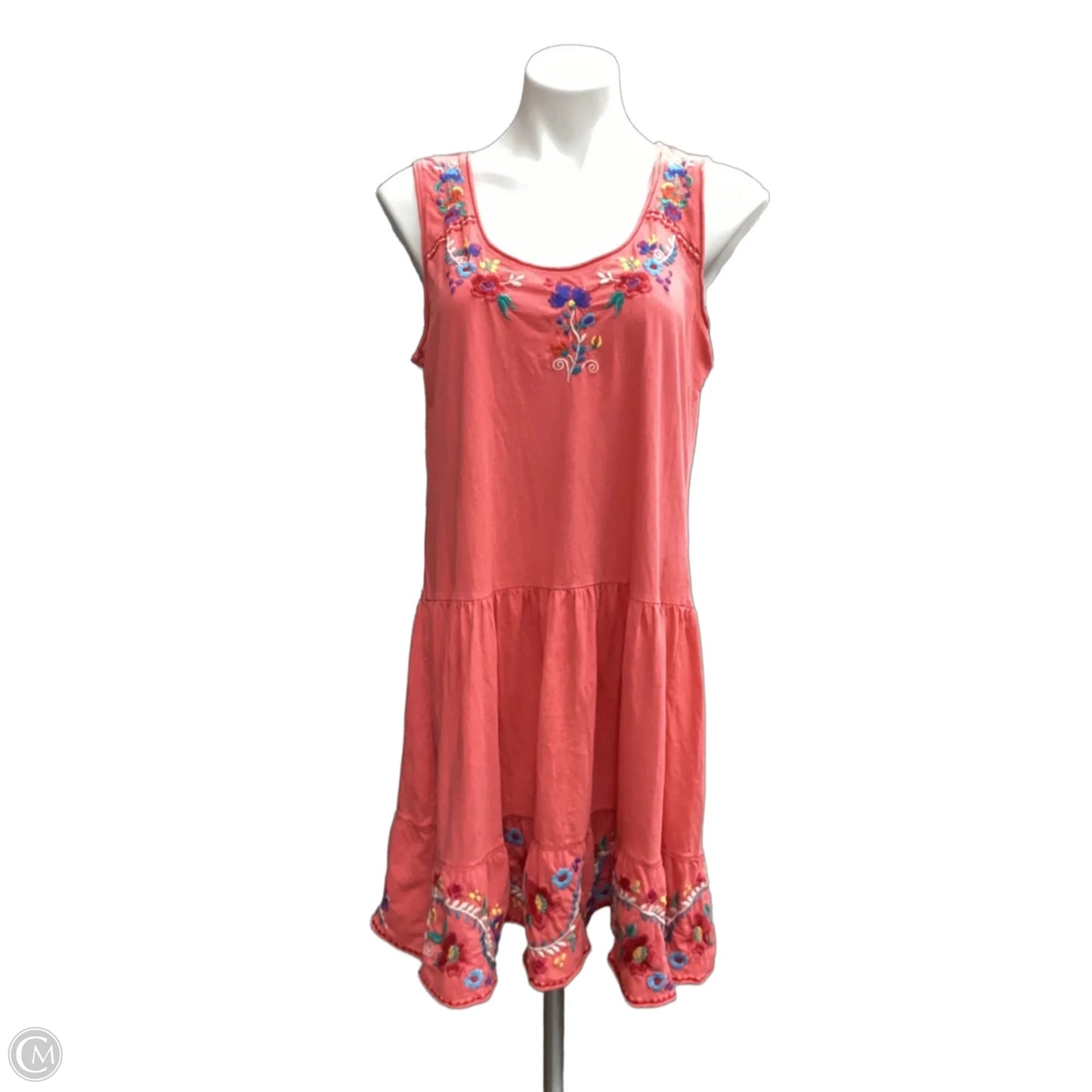 Dress Casual Short By Johnny Was In Peach, Size: L