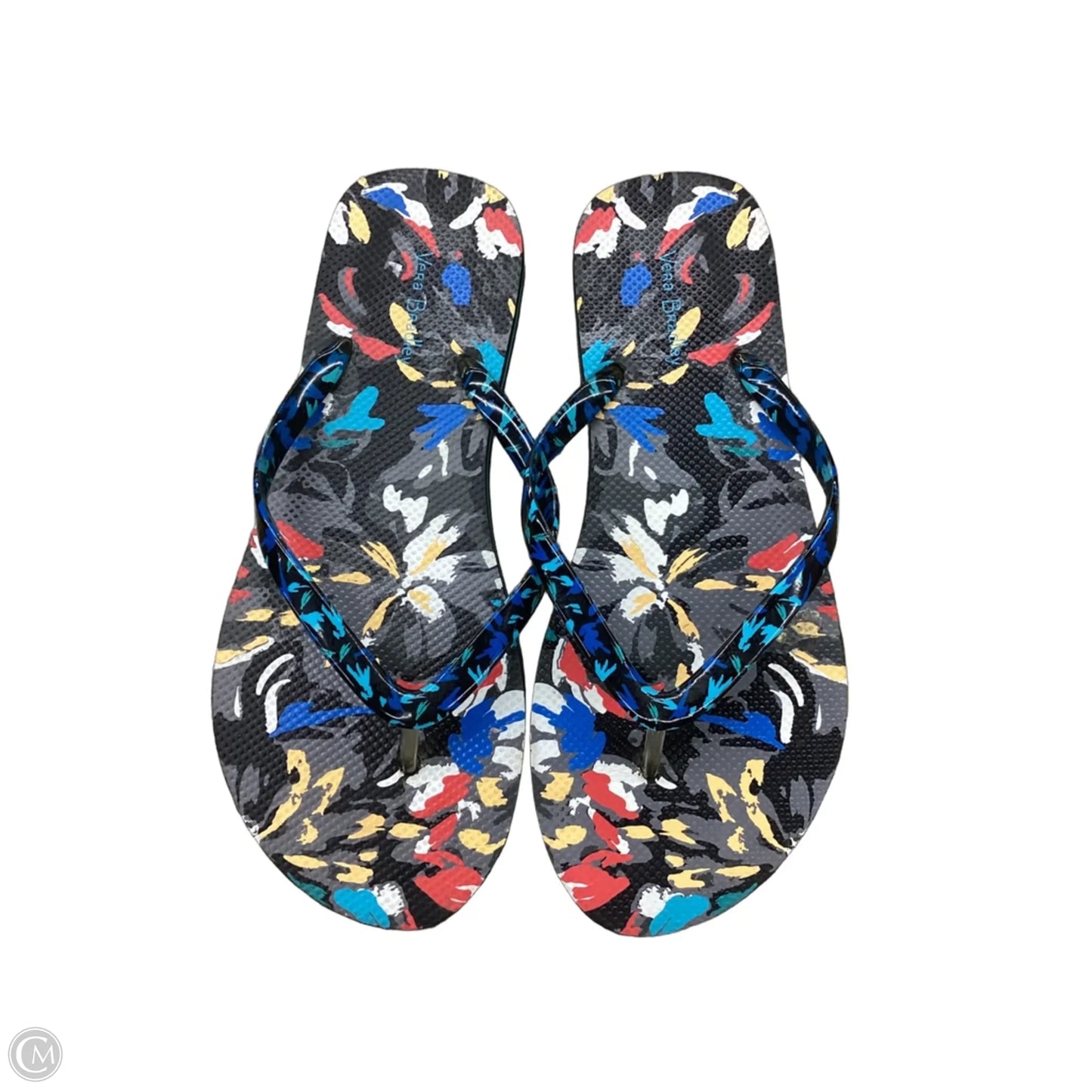 Sandals Flip Flops By Vera Bradley In Floral Print, Size: 8