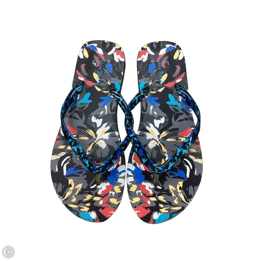 Sandals Flip Flops By Vera Bradley In Floral Print, Size: 8