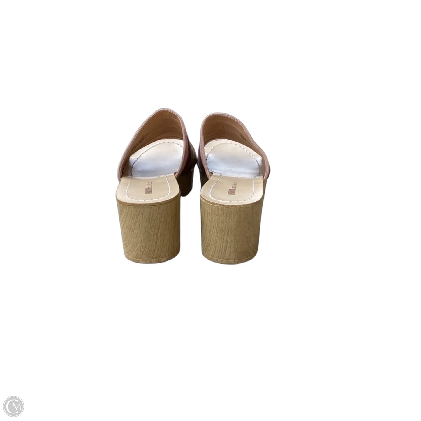 Sandals Heels Platform By Clothes Mentor In Striped Pattern, Size: 7.5