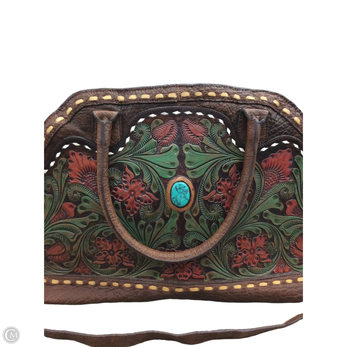 Handbag Leather By Cmc, Size: Large