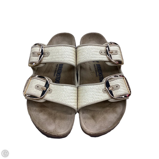 Sandals Flats By Birkenstock In Cream, Size: 10