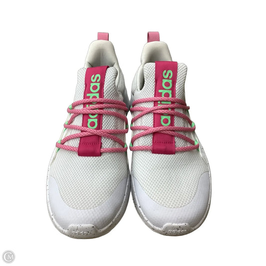 Shoes Athletic By Adidas In Pink & White, Size: 7