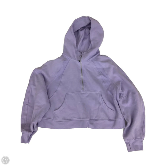 Athletic Sweatshirt Hoodie By Lululemon In Purple, Size: Xl