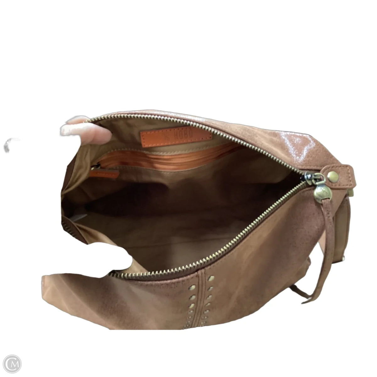 Handbag Leather By Hobo Intl, Size: Medium