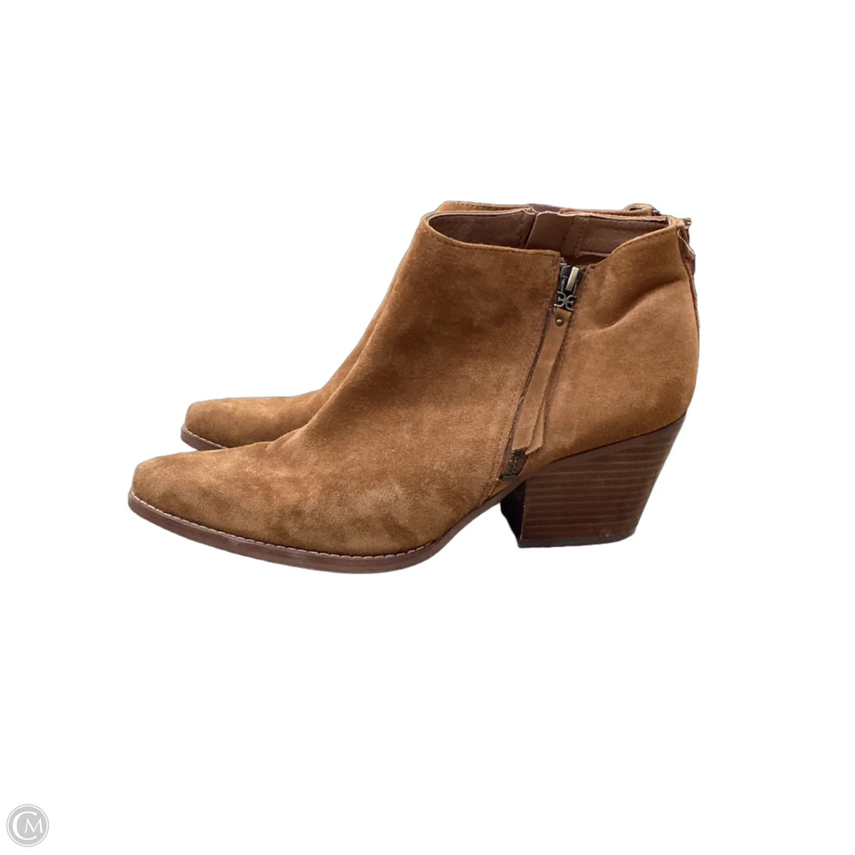 Boots Leather By Sam Edelman In Tan, Size: 9.5