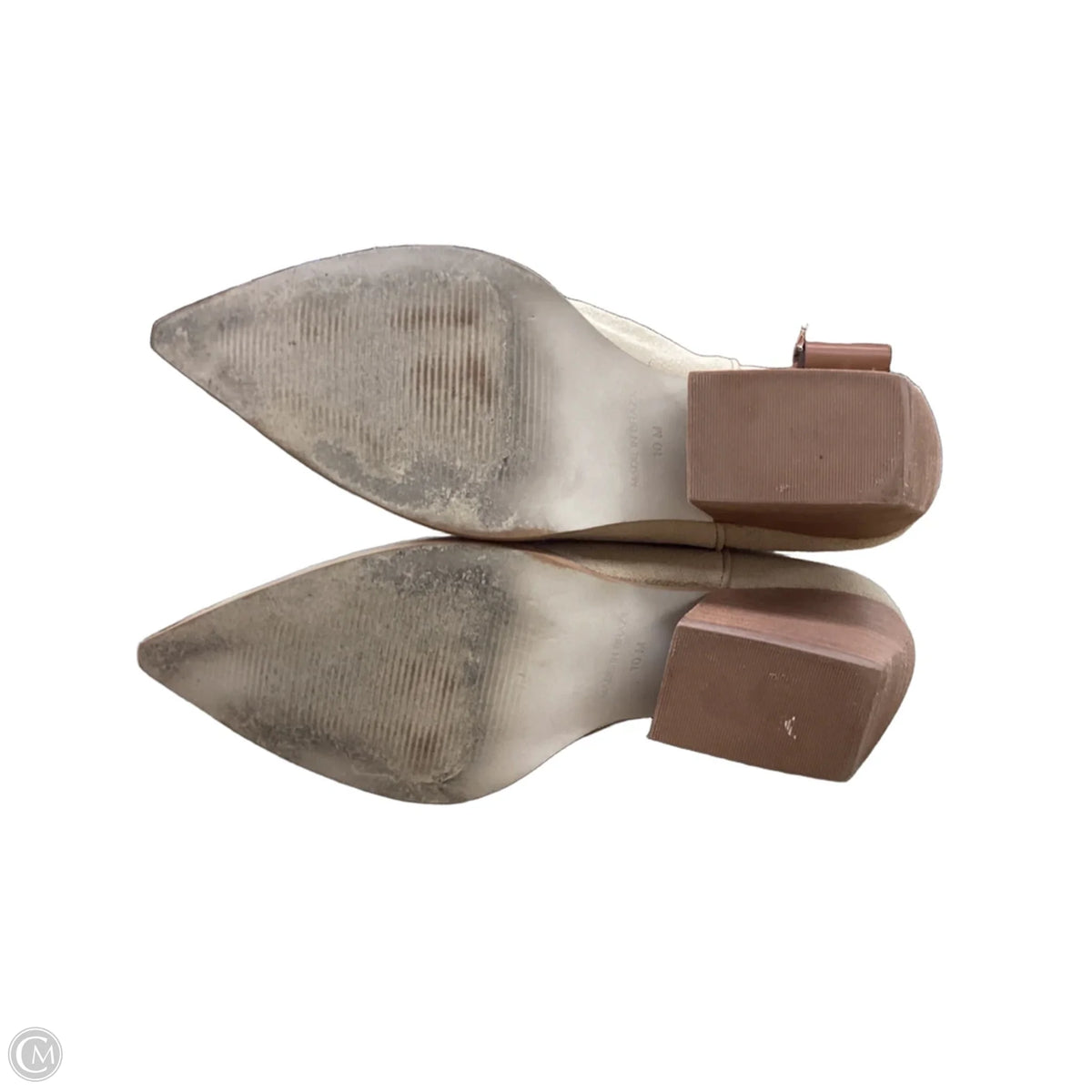 Boots Leather By Steve Madden In Beige, Size: 10
