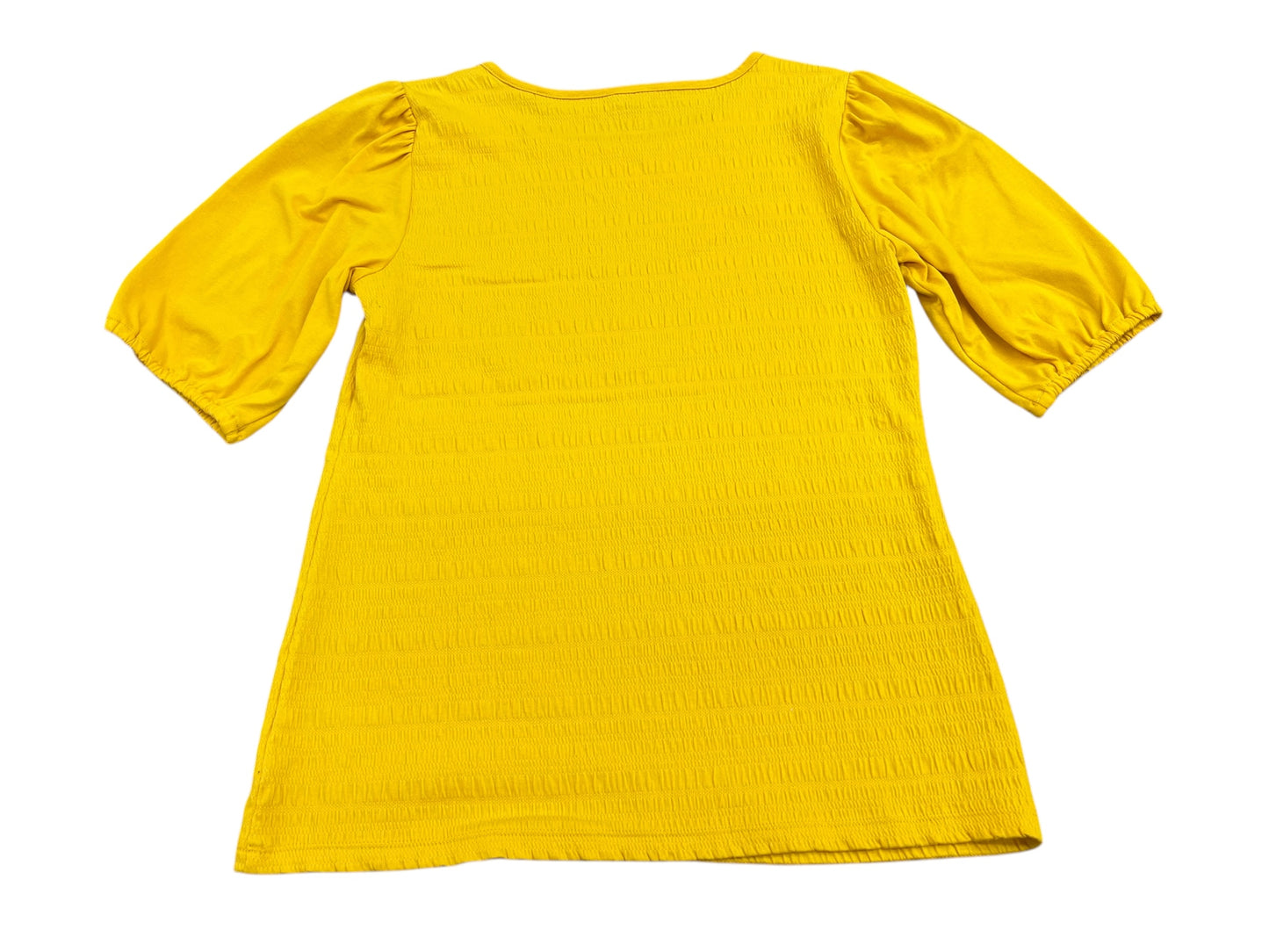 Top Short Sleeve By Talbots In Yellow, Size: Xs