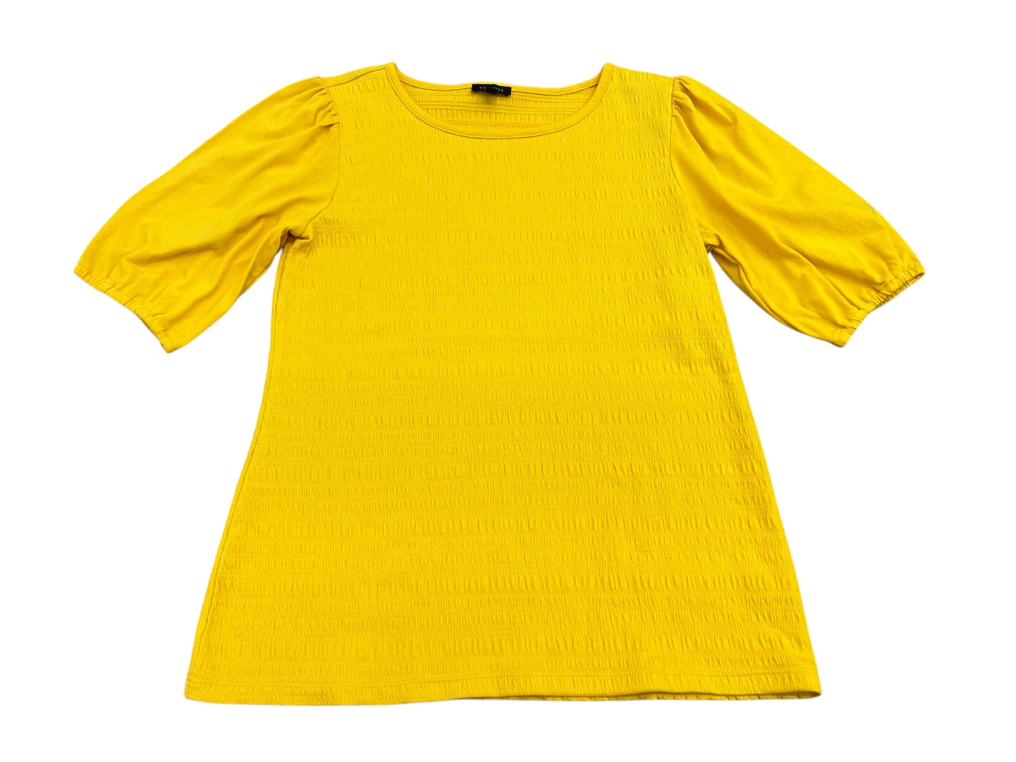 Top Short Sleeve By Talbots In Yellow, Size: Xs