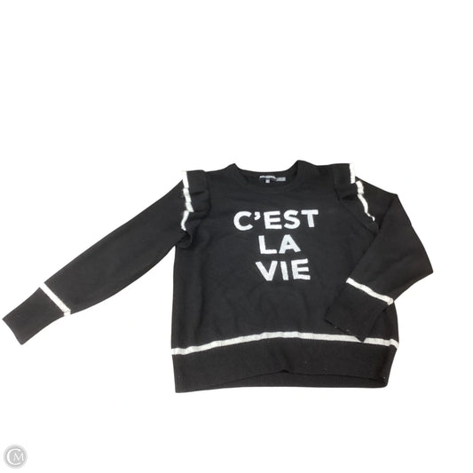 Sweater By Karl Lagerfeld In Black & White, Size: Xl