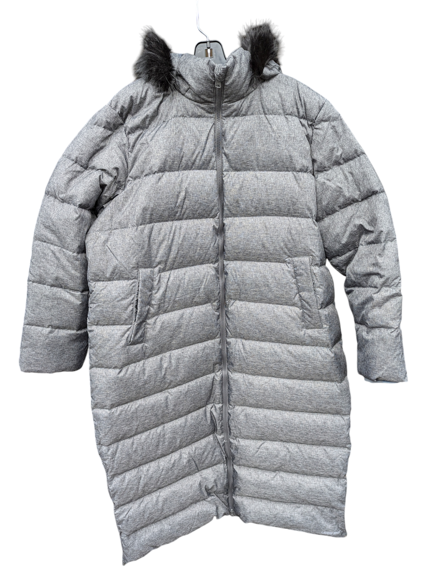 Coat Puffer & Quilted By Lands End In Grey, Size: 1x