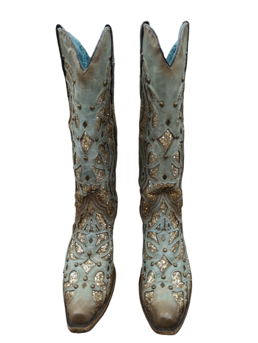 Boots Western By Corral In Teal, Size: 9