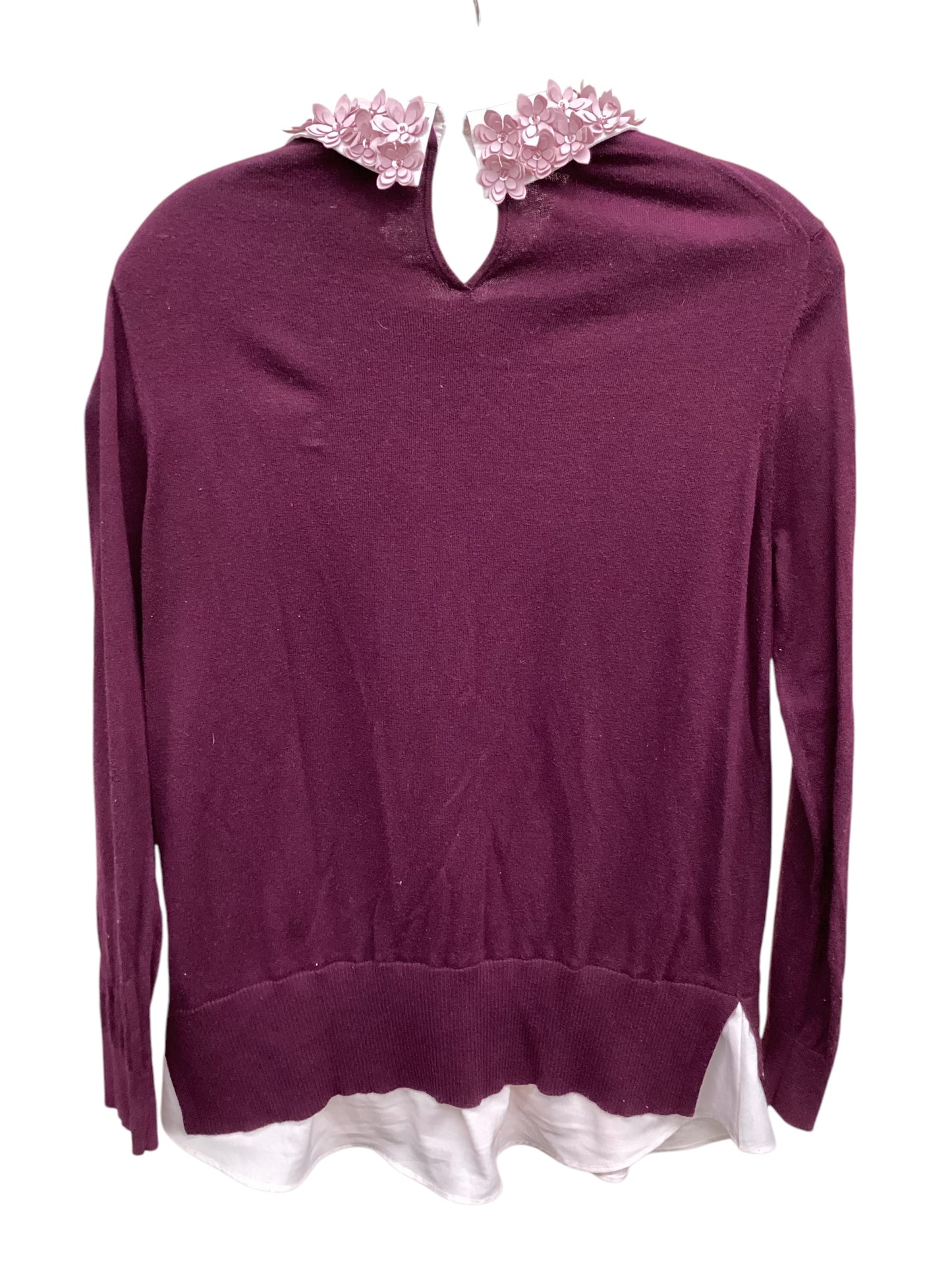 Top Long Sleeve By Ted Baker In Maroon, Size: S