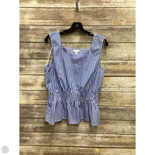 Top Sleeveless By Liz Claiborne In Striped Pattern, Size: Xl