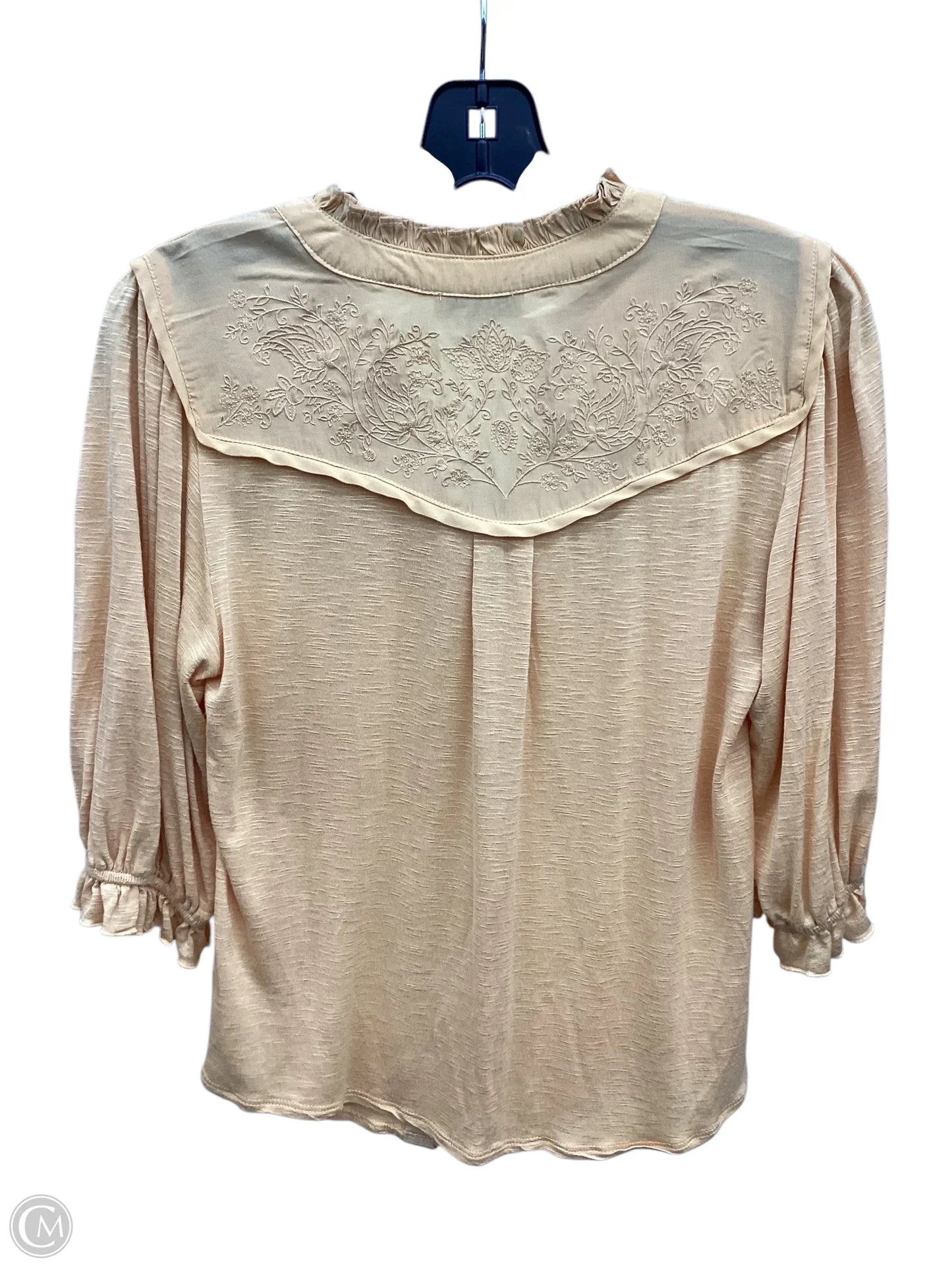Top 3/4 Sleeve By Democracy In Yellow, Size: S
