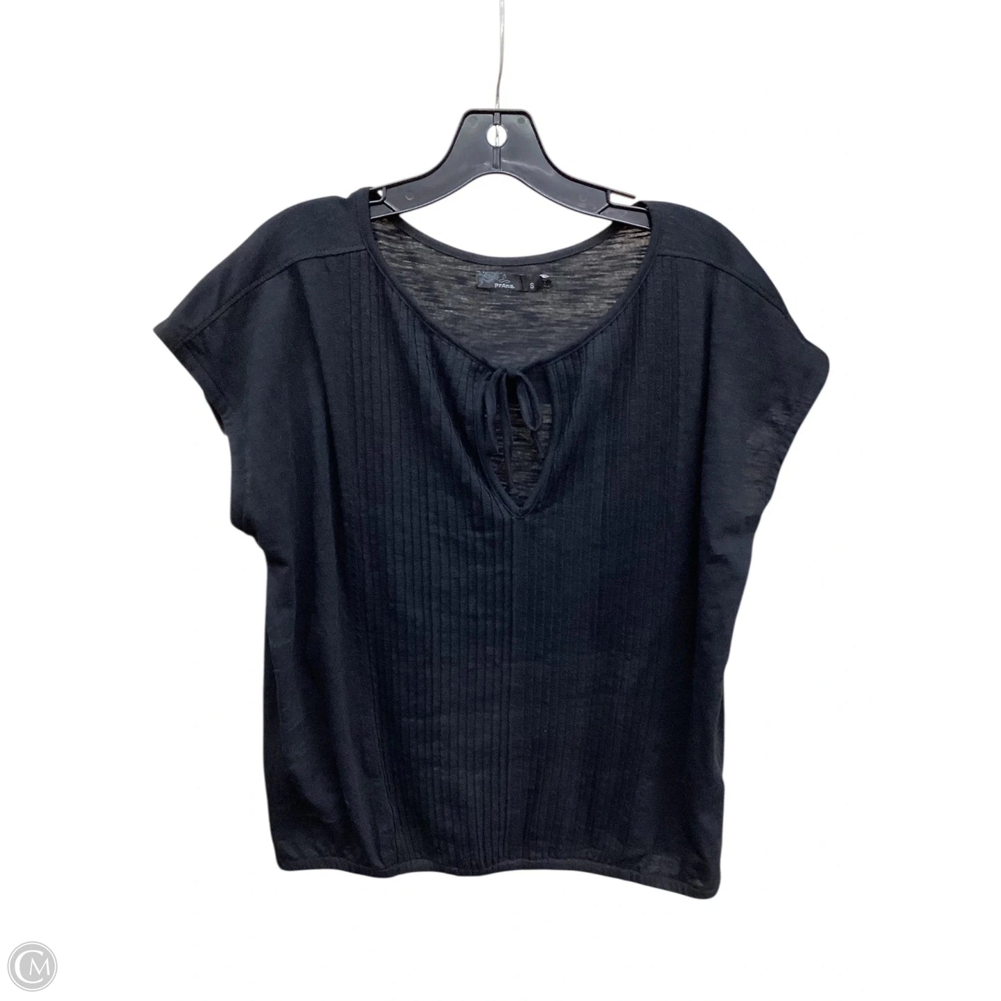 Top Short Sleeve By Prana In Black, Size: S