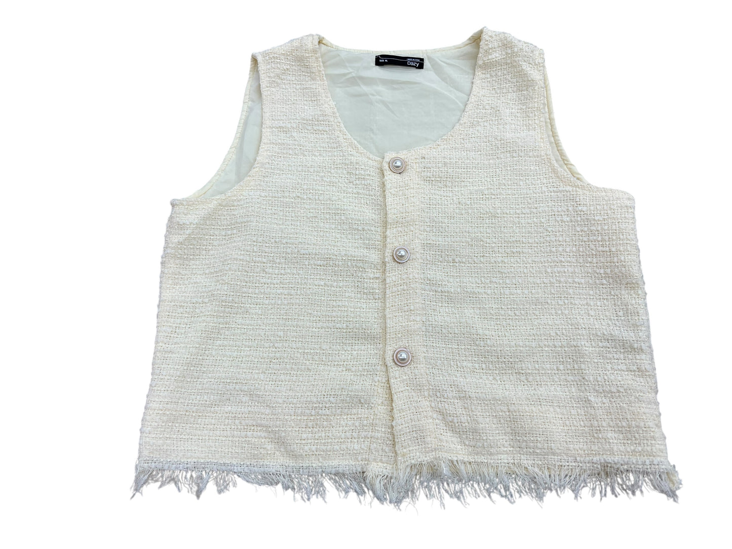 Top Sleeveless By Clothes Mentor In Cream, Size: Xl