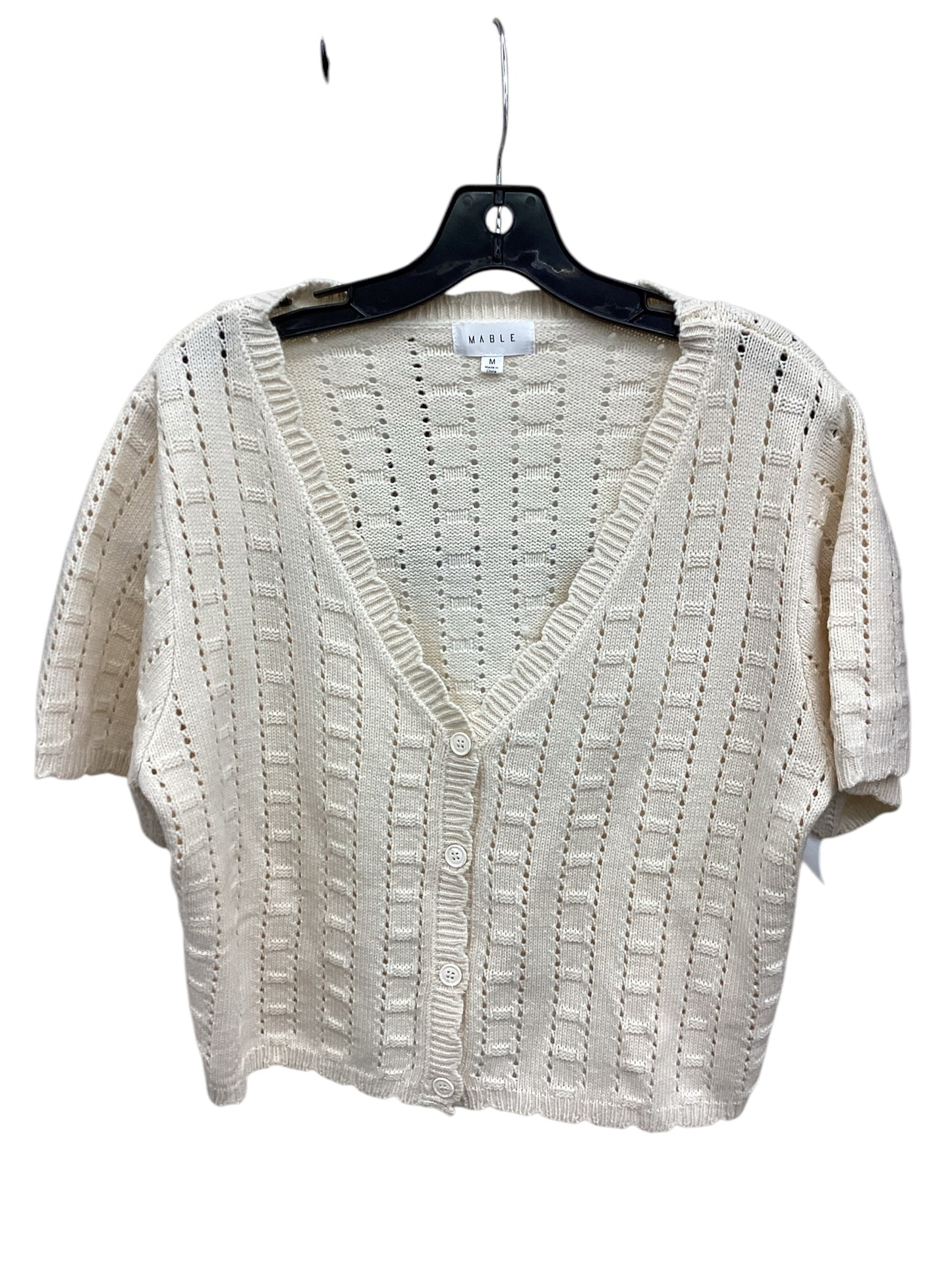 Top Short Sleeve By Mable In Ivory, Size: M