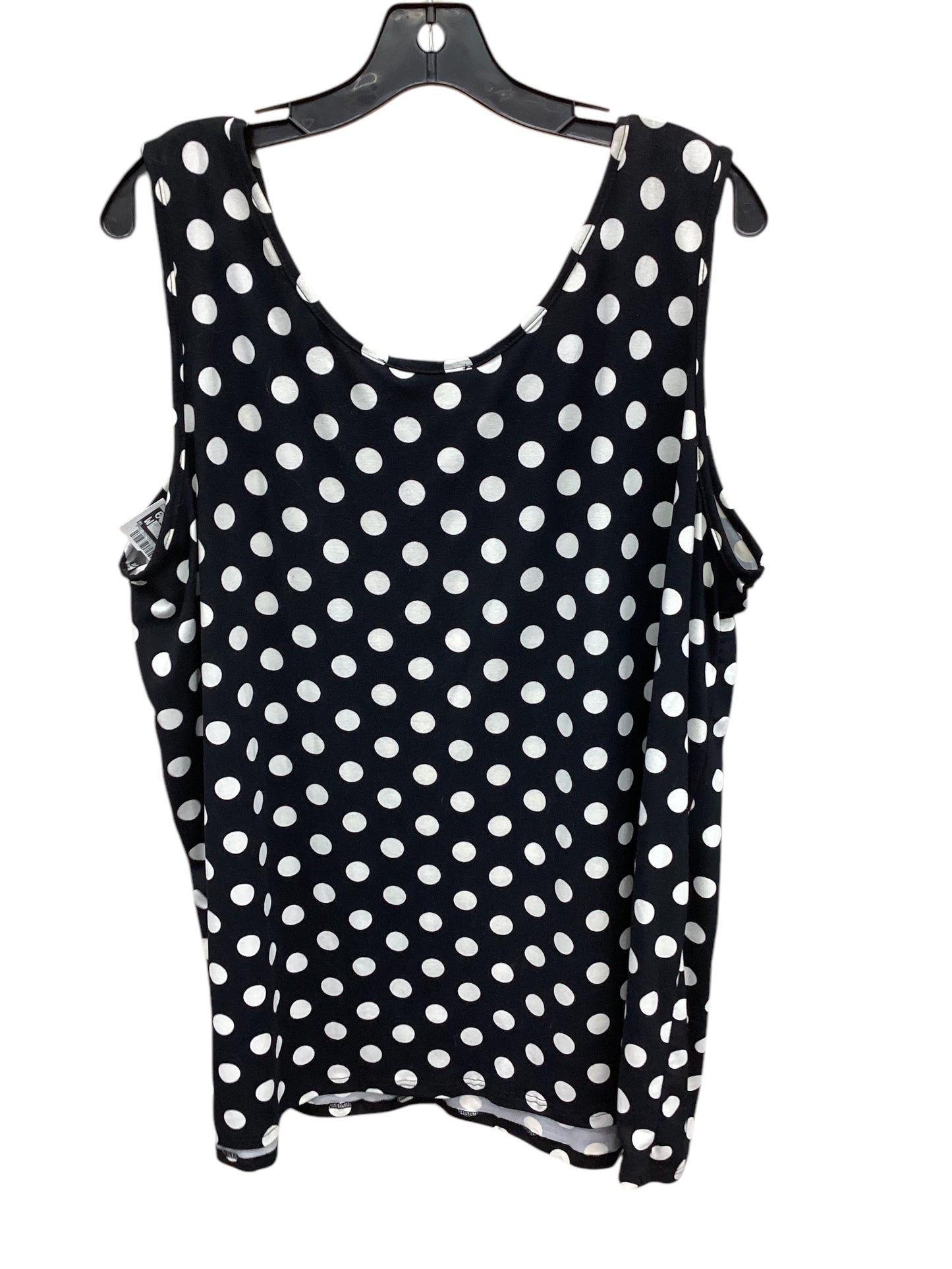 Top Sleeveless Basic By Acting Pro In Polkadot Pattern, Size: 3x