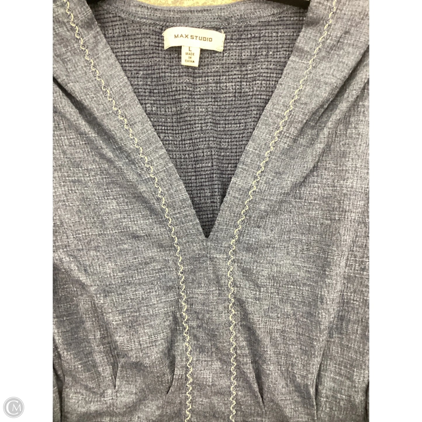 Top Sleeveless By Max Studio In Blue, Size: L
