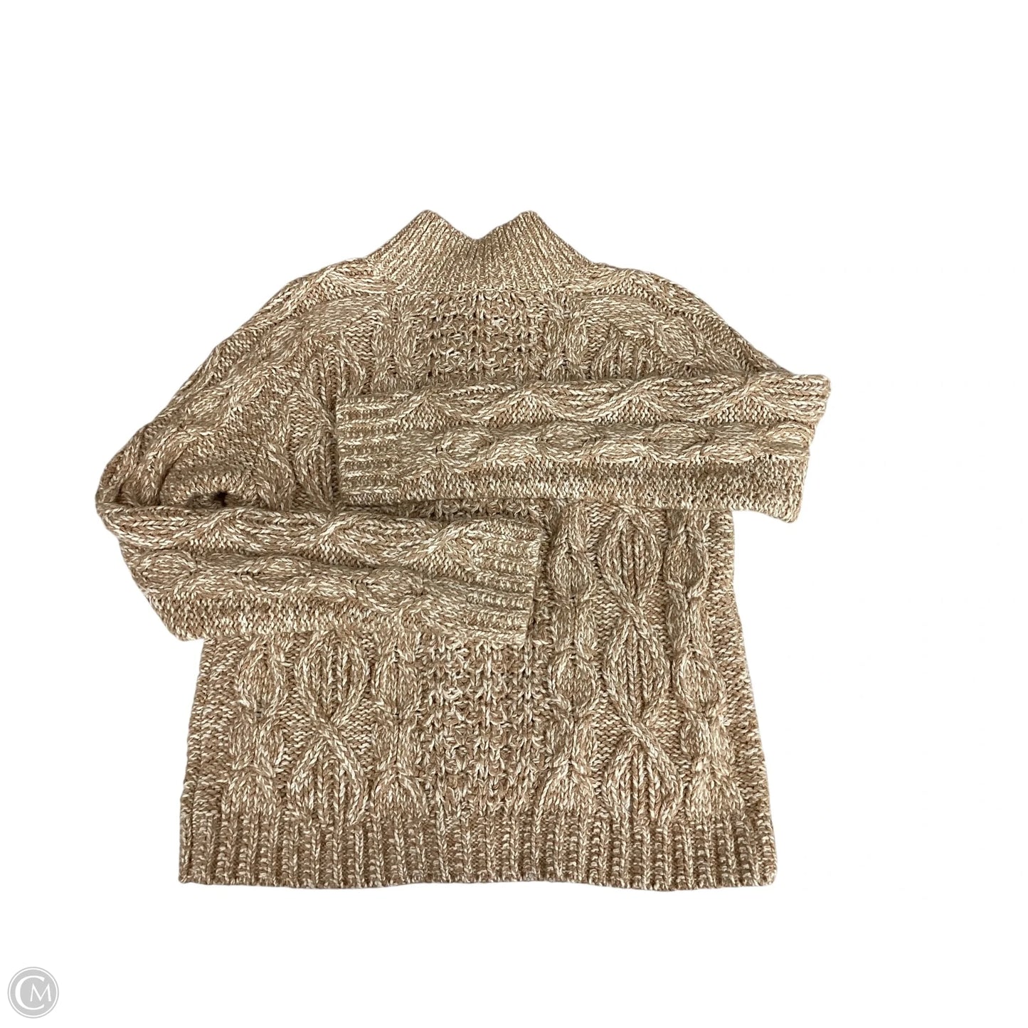 Sweater Cardigan By Talbots In Tan, Size: S