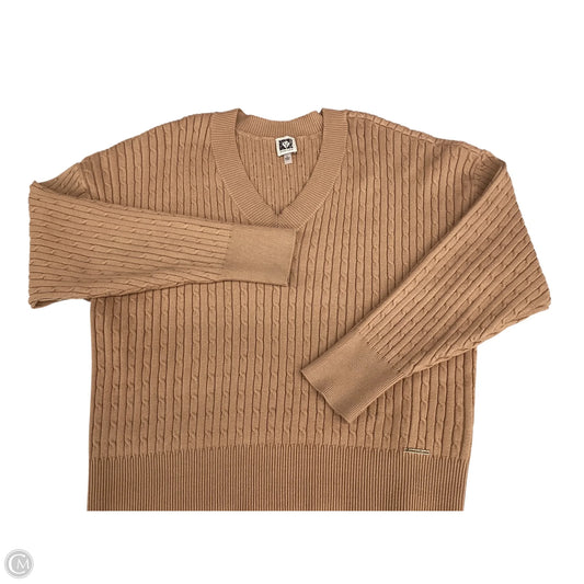 Sweater By Anne Klein In Tan, Size: L