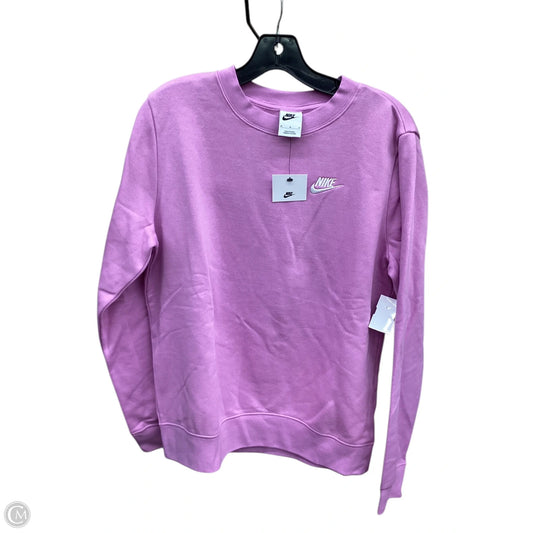 Sweatshirt Crewneck By Nike In Purple, Size: M