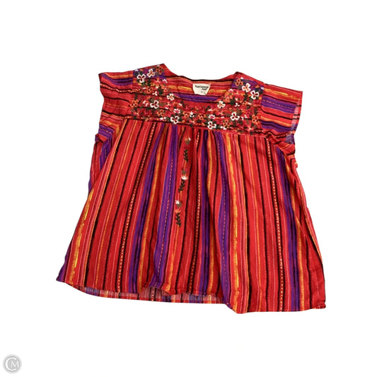 Top Sleeveless By Savanna Jane In Purple & Red, Size: 3x