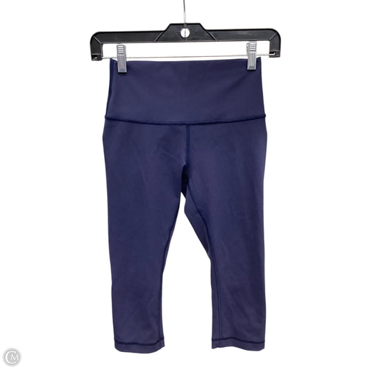 Athletic Capris By Lululemon In Navy, Size: S
