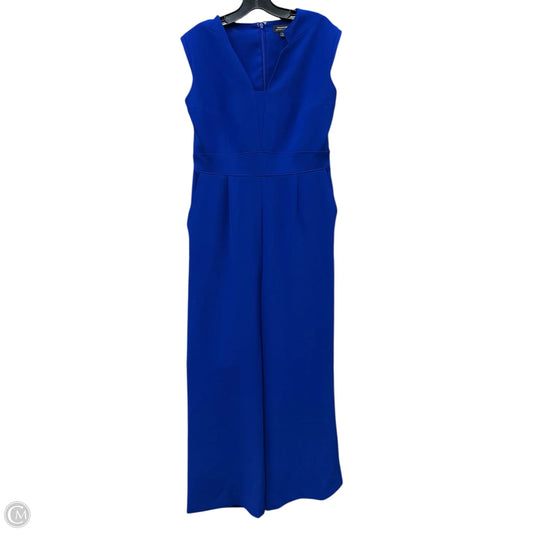 Jumpsuit By Tahari By Arthur Levine In Blue, Size: L