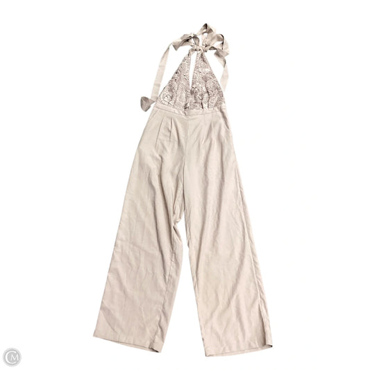 Jumpsuit By Clothes Mentor In Taupe, Size: L