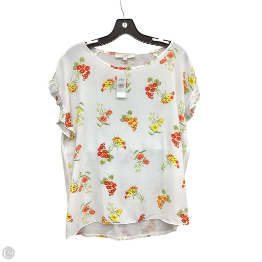 Top Sleeveless By Loft In Floral Print, Size: S