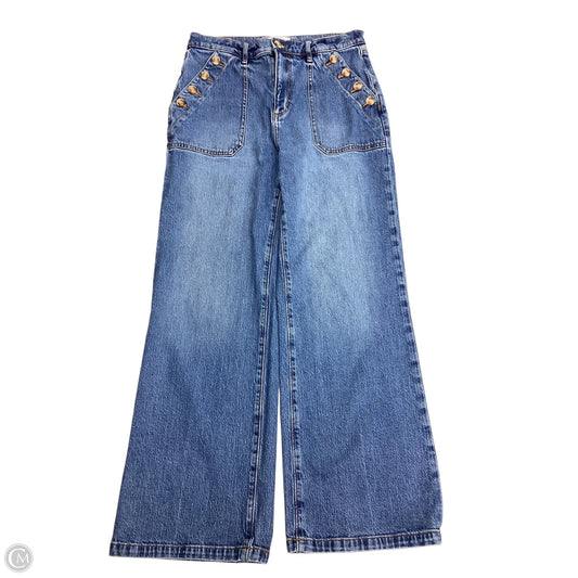 Jeans Wide Leg By Loft In Blue Denim, Size: 6