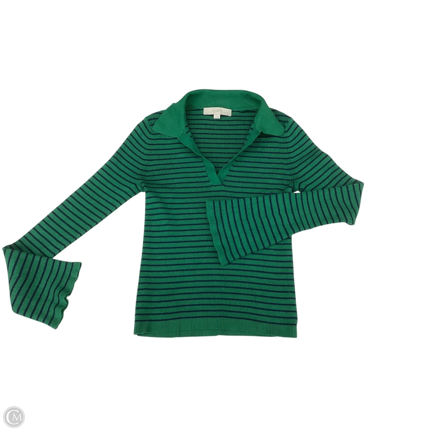 Top Long Sleeve By Loft In Green, Size: S