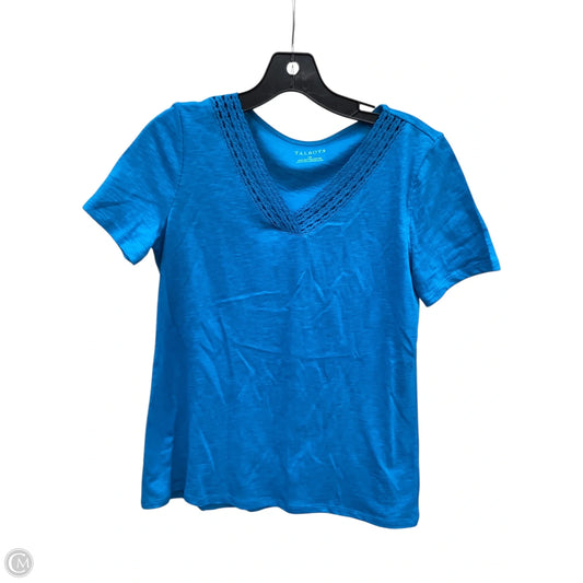 Top Short Sleeve Basic By Talbots In Blue, Size: Xs