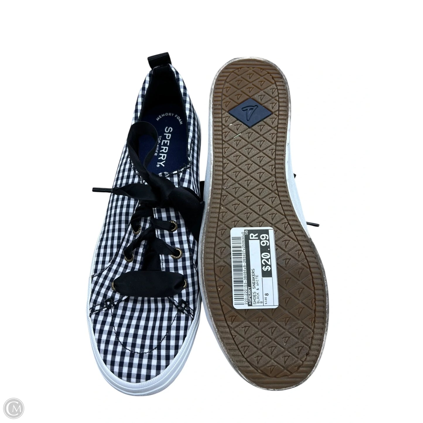 Shoes Sneakers By Sperry In Black & White, Size: 8