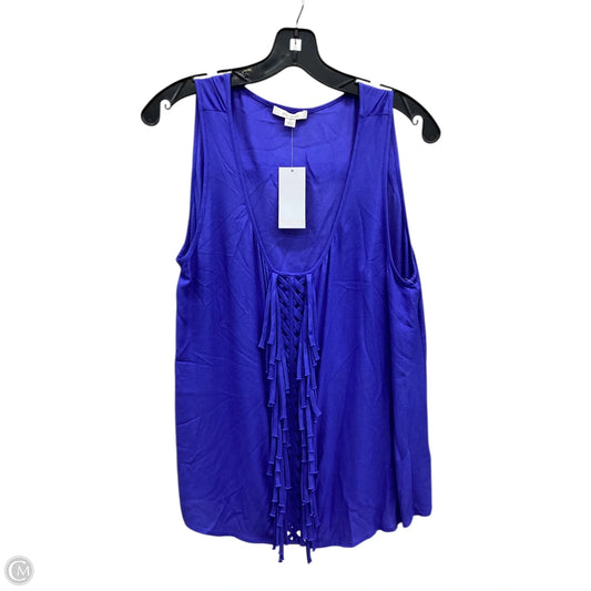 Top Sleeveless By Ella Moss In Blue, Size: M