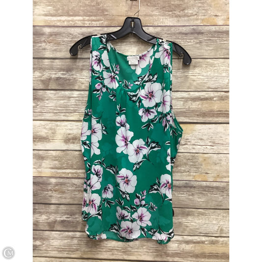 Blouse Sleeveless By Van Heusen In Green, Size: Xxl