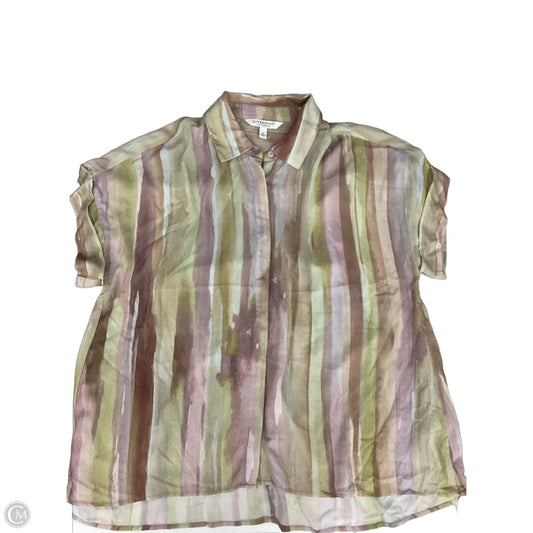Blouse Short Sleeve By Liverpool In Multi-colored, Size: Xs