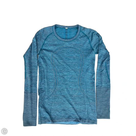 Athletic Top Long Sleeve Crewneck By Lululemon In Blue, Size: S