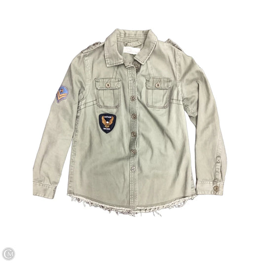 Jacket Shirt By Vintage Havana In Green, Size: M