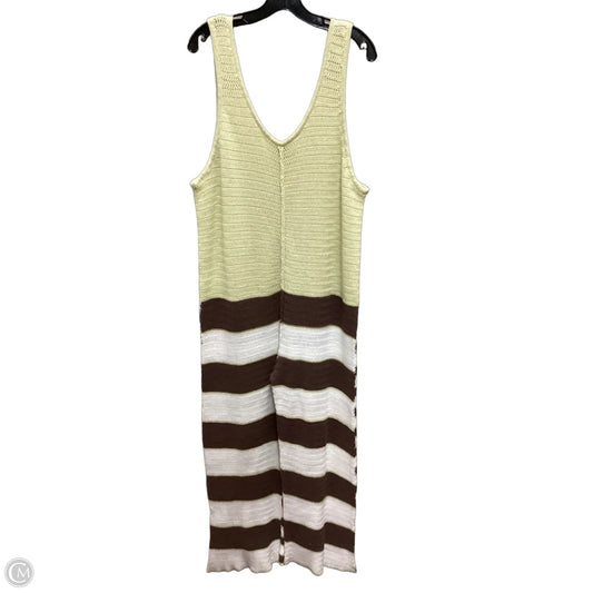 Jumpsuit By Free People In Brown & Yellow, Size: Xs