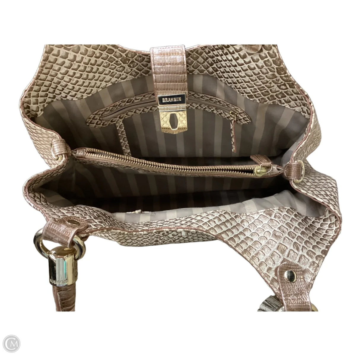 Handbag Designer By Brahmin, Size: Medium