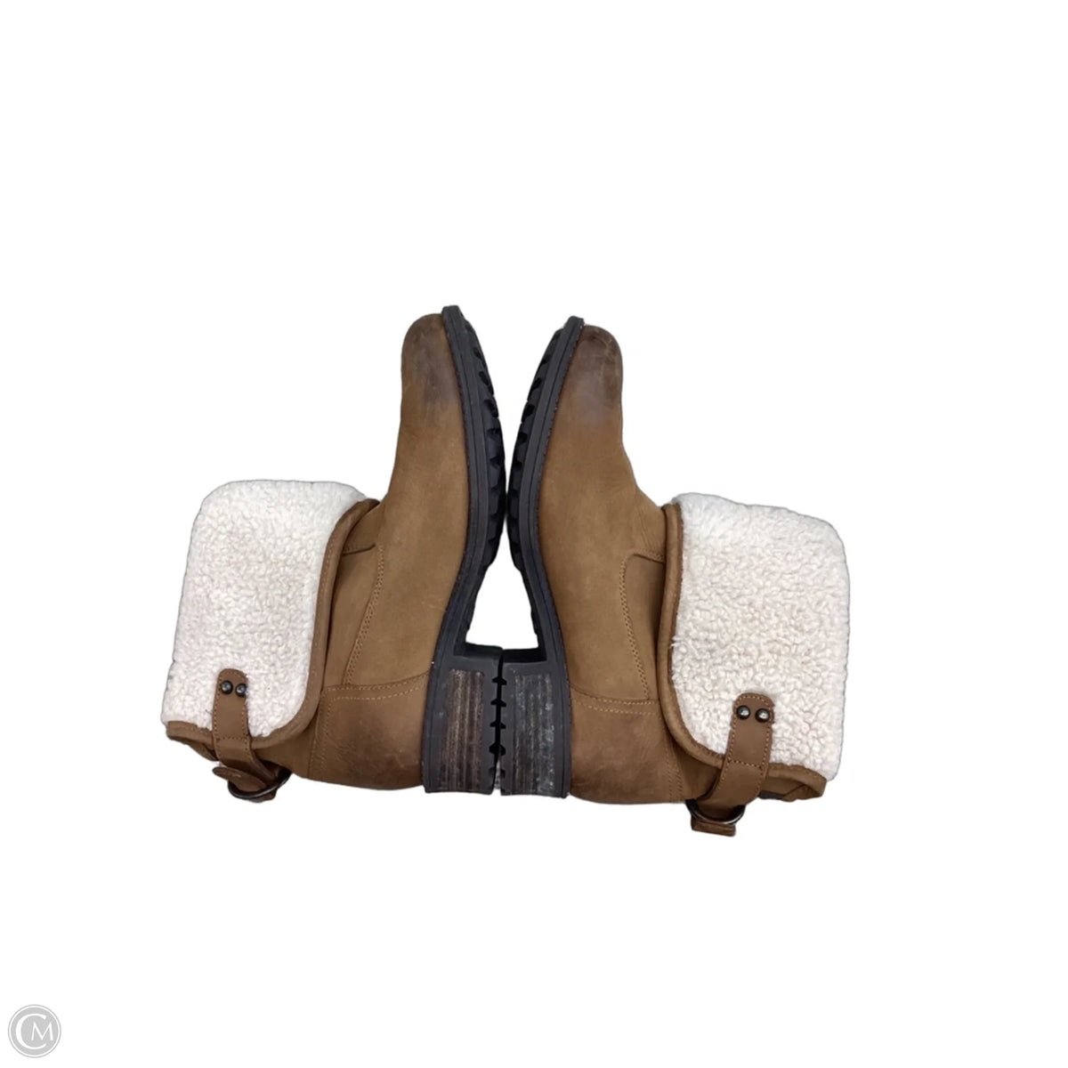 Boots Designer By Ugg In Tan & White, Size: 8