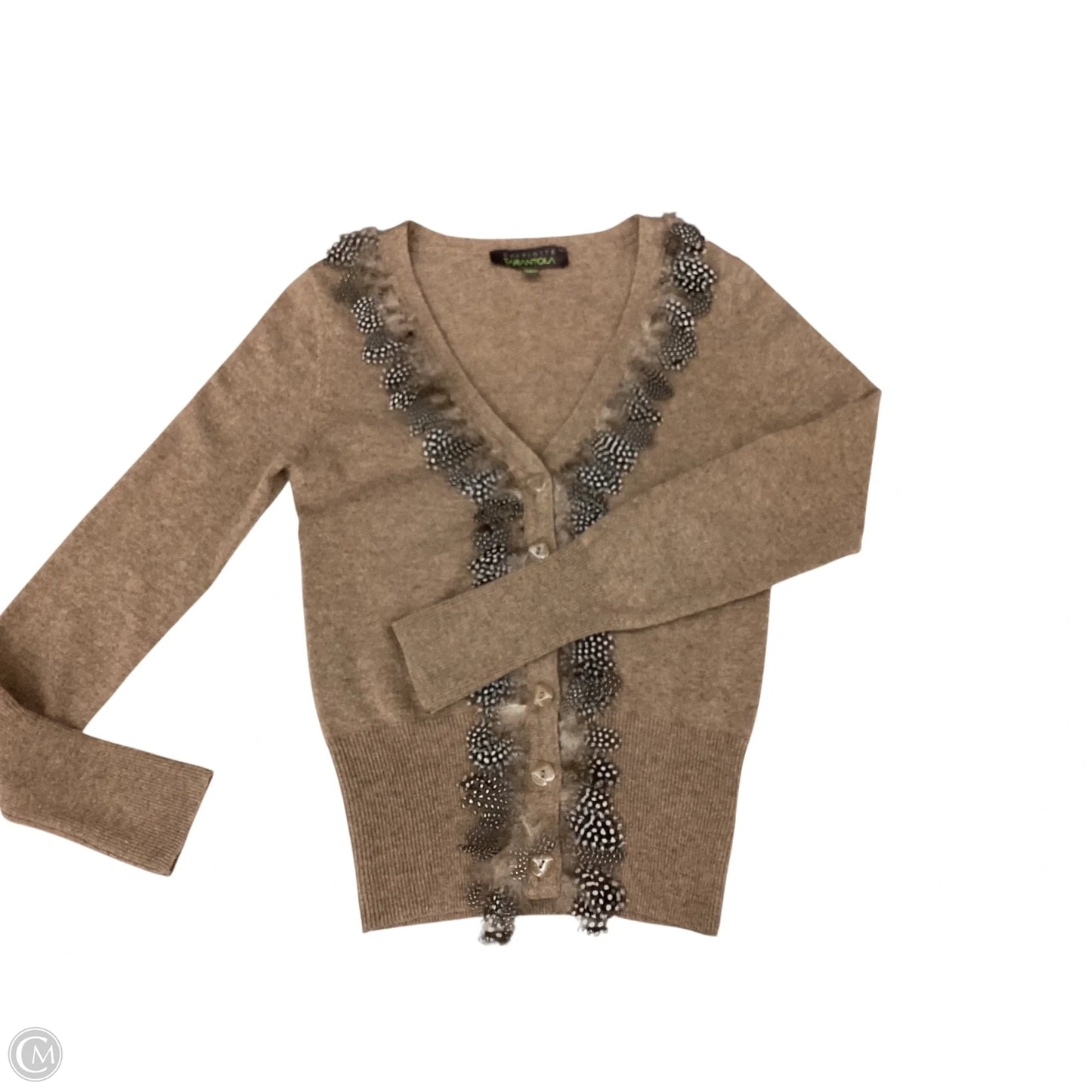 Sweater Cardigan By Clothes Mentor In Brown, Size: S