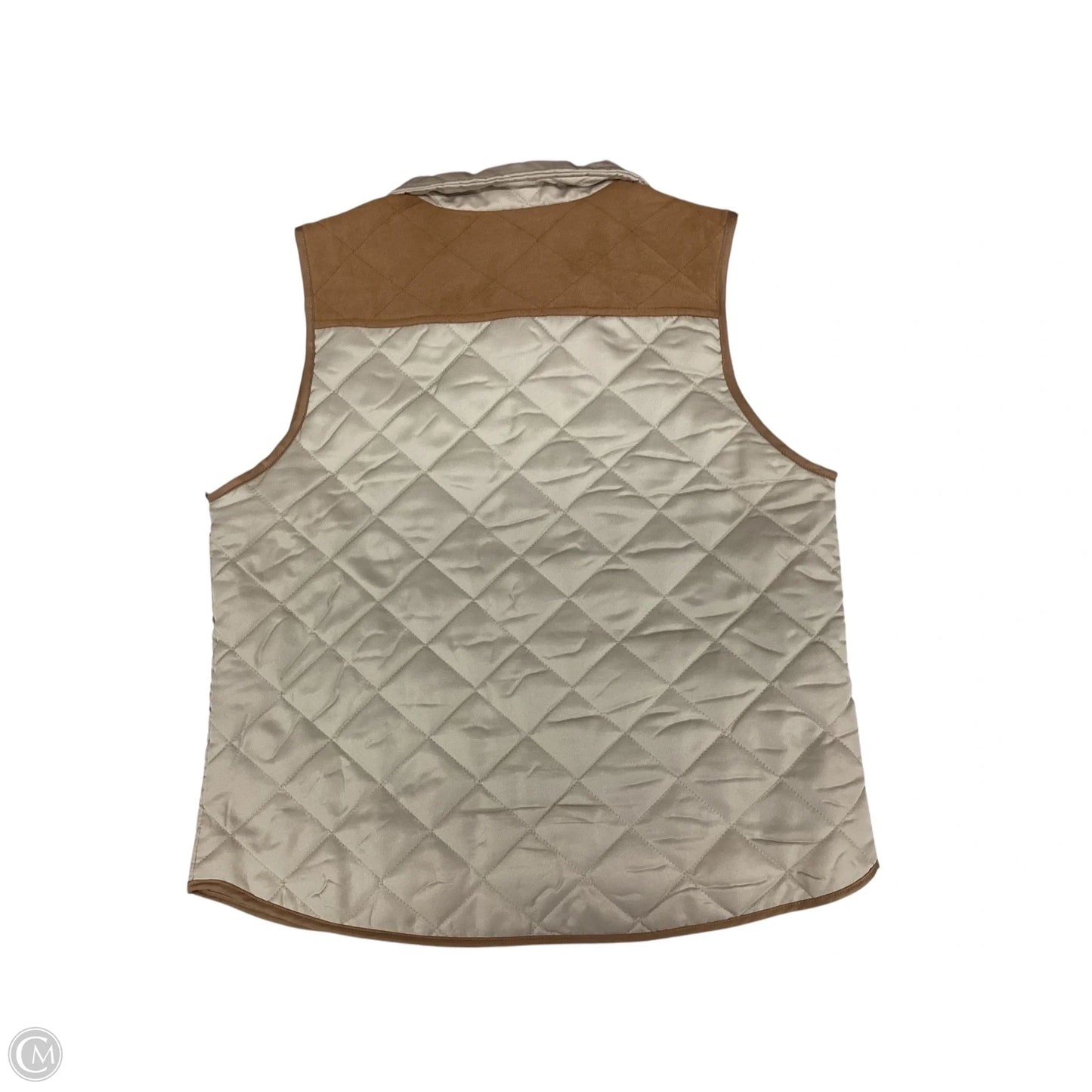 Vest Puffer & Quilted By Wanna B In Tan, Size: L