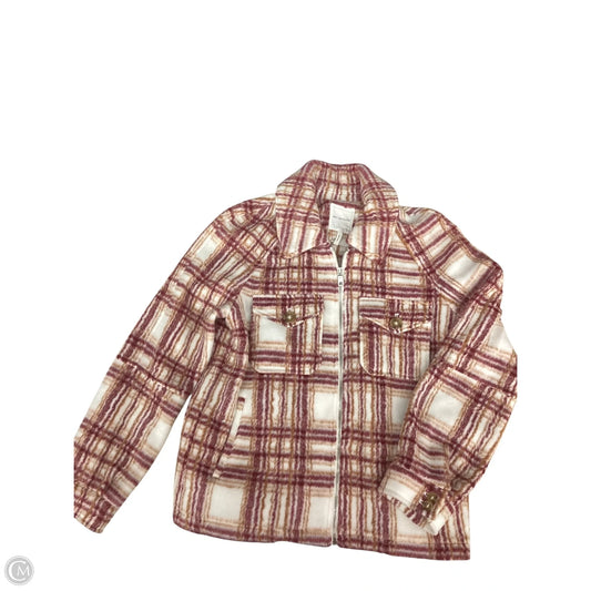 Jacket Shirt By Avec Les Filles In Red & White, Size: S