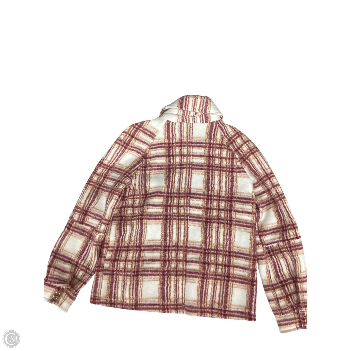 Jacket Shirt By Avec Les Filles In Red & White, Size: S
