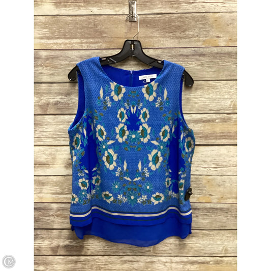 Blouse Sleeveless By Rose And Olive In Blue & Green, Size: L