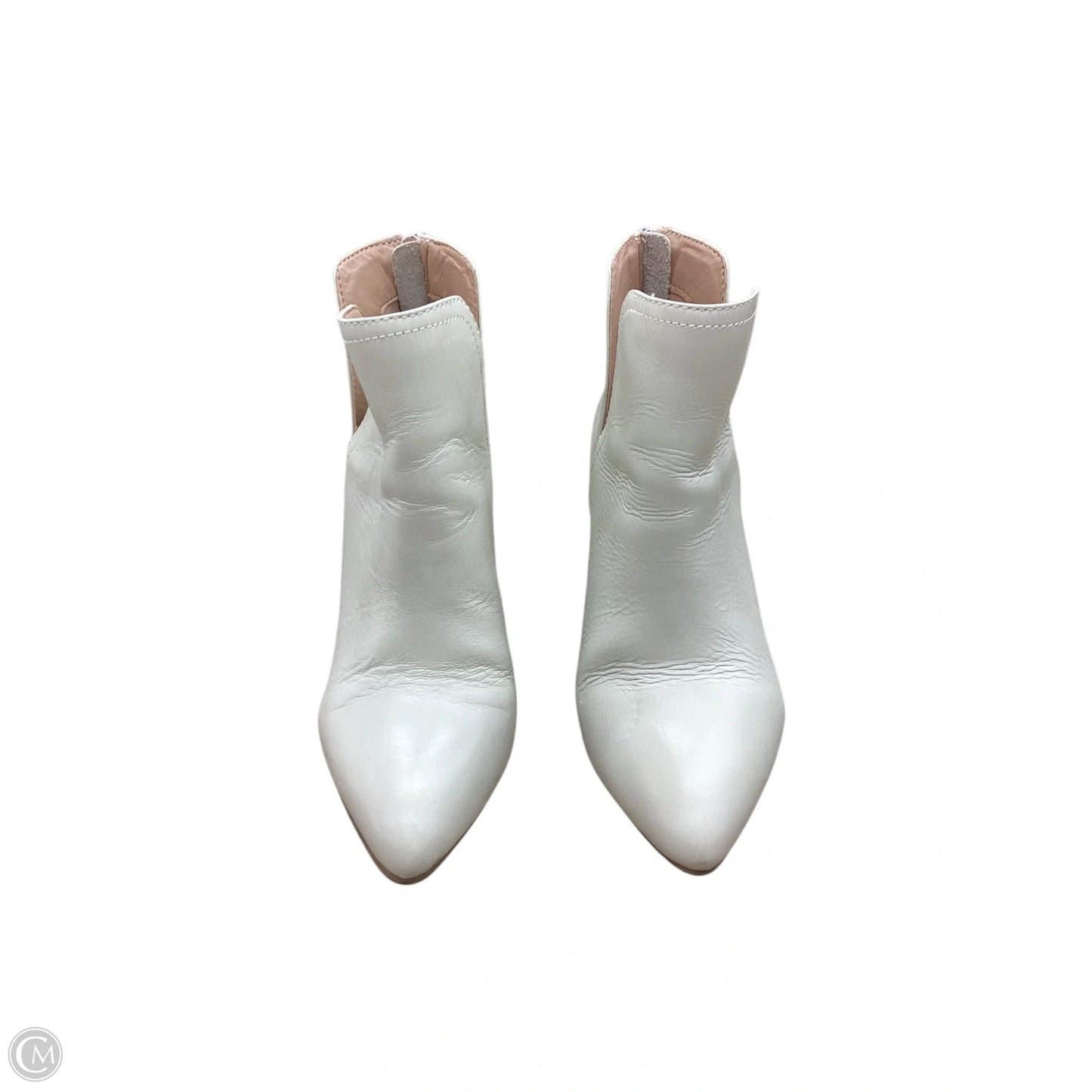 Boots Leather By Steve Madden In Cream, Size: 6